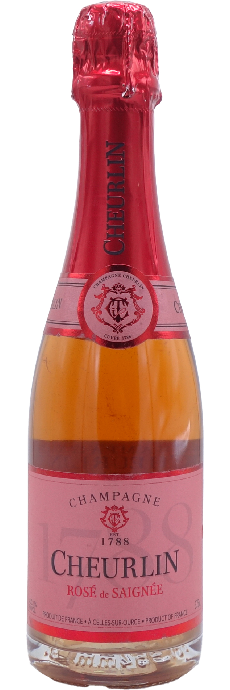 NV Cheurlin Champagne Rose de Saignee 375ml