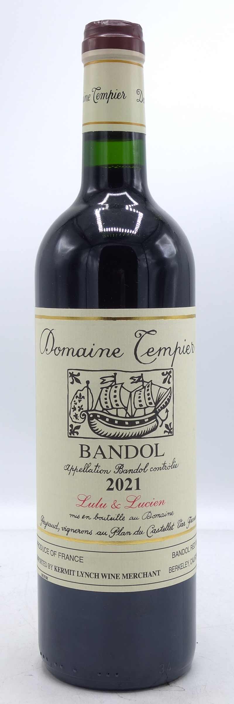 2021 Domaine Tempier Bandol Rouge Lulu & Lucien 750ml